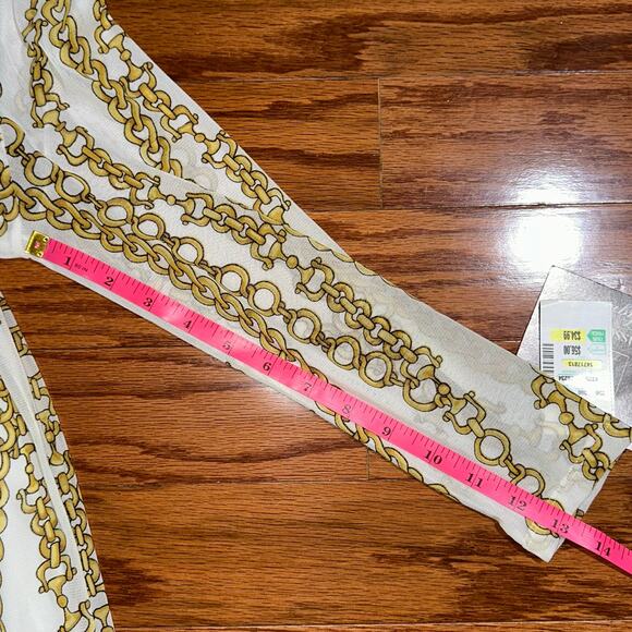 NWT Russell Scott Signature White Chain Reaction Sheer Mesh Top Size Large - Picture 10 of 10